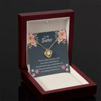 To My Sister - There's no better friend than a sister - Gift for Sister - Love Knot Necklace