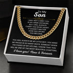 To My Son, Cuban Link Chain Necklace for Son, Birthday Gift, Stylish Teen & Young Men Accessory,