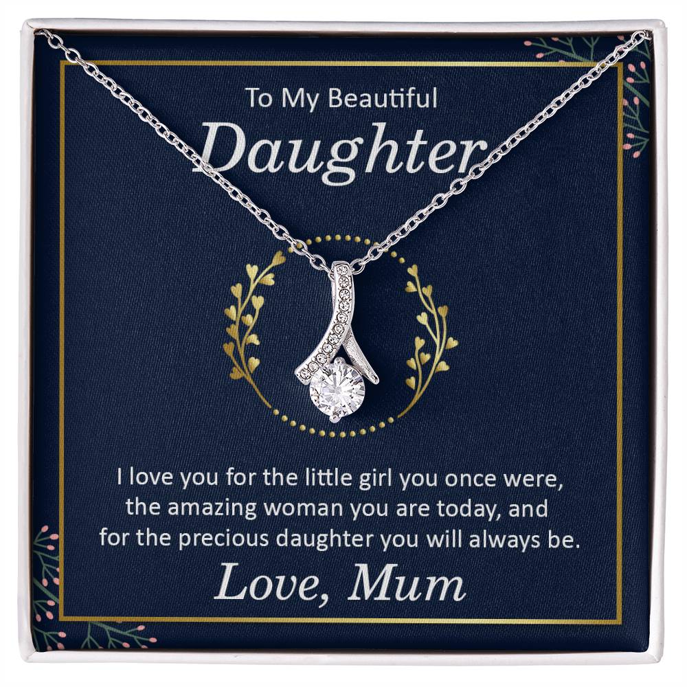 To My Daughter Necklace – Mum to Daughter Present for Graduation – Alluring Beauty Necklace