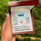 To My Wife Necklace - Emotional Jewelry for Wife from Husband to Celebrate Love on Valentine’s Day & Beyond - Love Knot Necklace