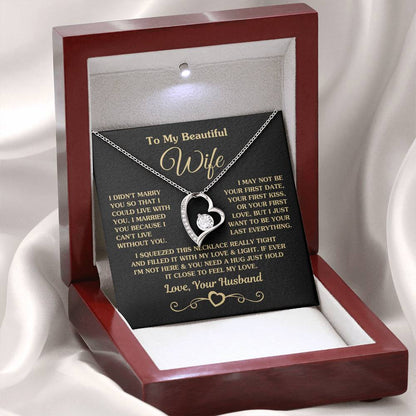 To My Wife Gift from Husband - Romantic Jewelry for Birthday & Anniversary Celebrations - Forever Love Necklace