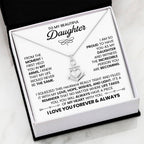 To My Daughter Necklace - Unique Daughter Gift for Christmas & Special Days - Anchor Pendant Necklace