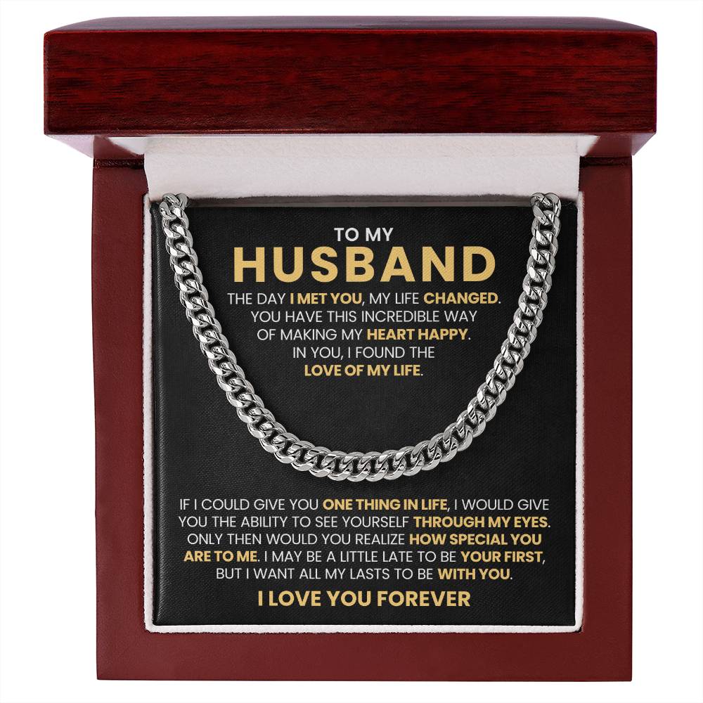 Husband Cuban Link Chain – Birthday & Anniversary Gift from Wife