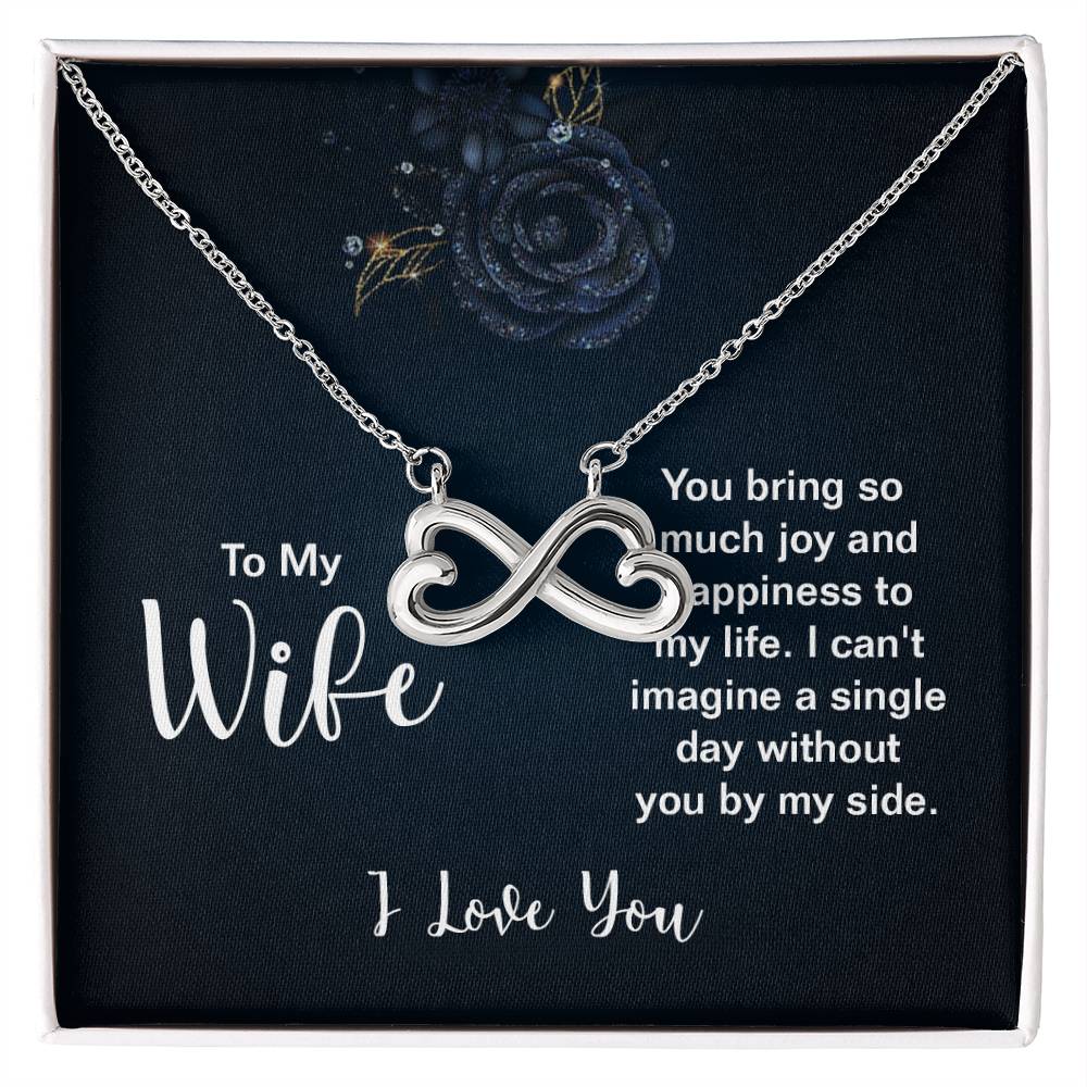 To My Wife Necklace - Emotional Jewelry for Wife from Husband to Celebrate Love on Valentine’s Day & Beyond - Endless Love Necklace