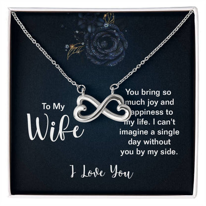 To My Wife Necklace - Emotional Jewelry for Wife from Husband to Celebrate Love on Valentine’s Day & Beyond - Endless Love Necklace