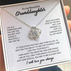 To My Granddaughter Necklace – Birthday & Graduation Jewelry for Granddaughter – Love Knot Necklace