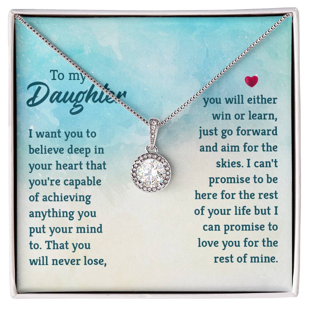 To My Daughter Necklace – Mother Daughter Jewelry Gift – Eternal Hope Necklace