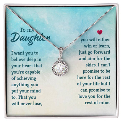 To My Daughter Necklace – Mother Daughter Jewelry Gift – Eternal Hope Necklace