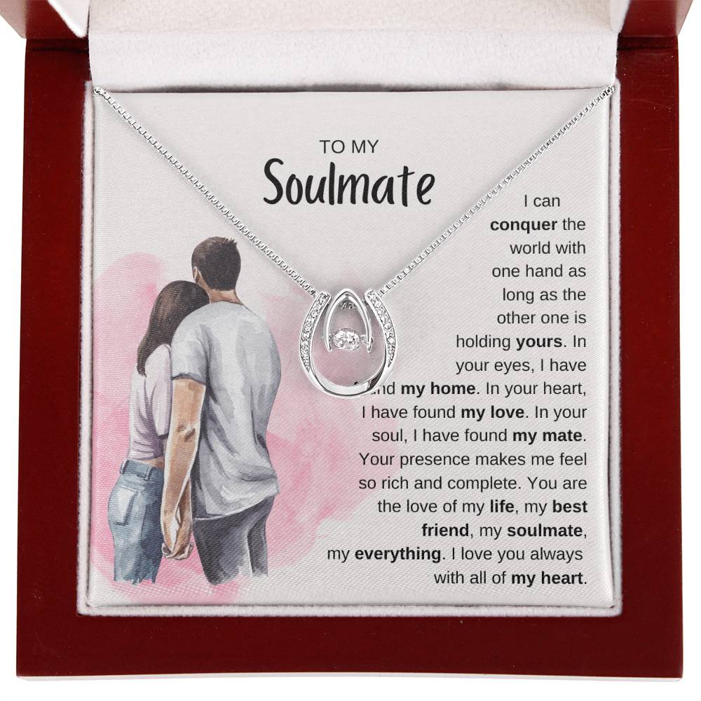To My Soulmate Necklace - Perfect Gift for Romantic Celebrations & Appreciation Days - Lucky In Love Necklace
