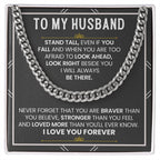 To My Husband – Cuban Link Chain – Wife to Husband Anniversary & Birthday Gift