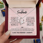 To My Soulmate Necklace - Long Distance Relationship Soulmate Gift for Romantic Occasions - Forever Love Necklace