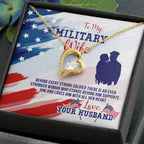 Birthday Gift for Military Wife from Husband - Emotional Jewelry - Forever Love Necklace
