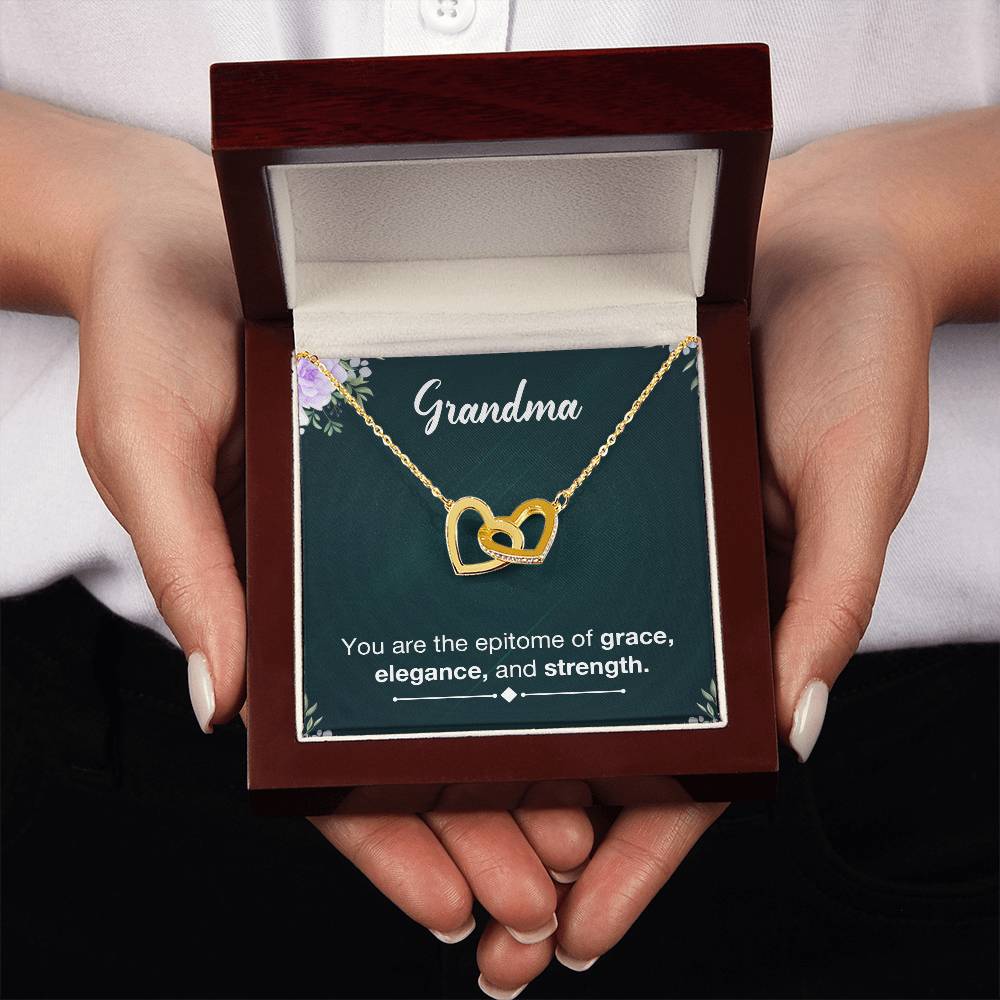 Grandma Necklace from Grandkids - Interlocking Hearts Necklace