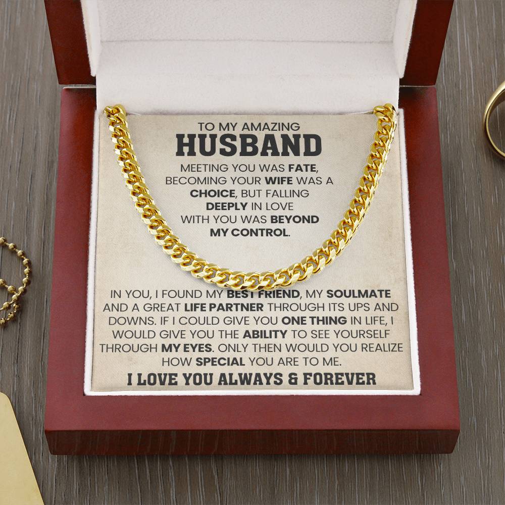 Gift for Husband from Wife - You're so special for me - Cuban Link Chain