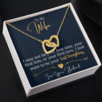 Heartfelt Wife Jewelry - Love Gift from Husband for Birthday, Anniversary & Valentine’s Day - Interlocking Hearts Necklace