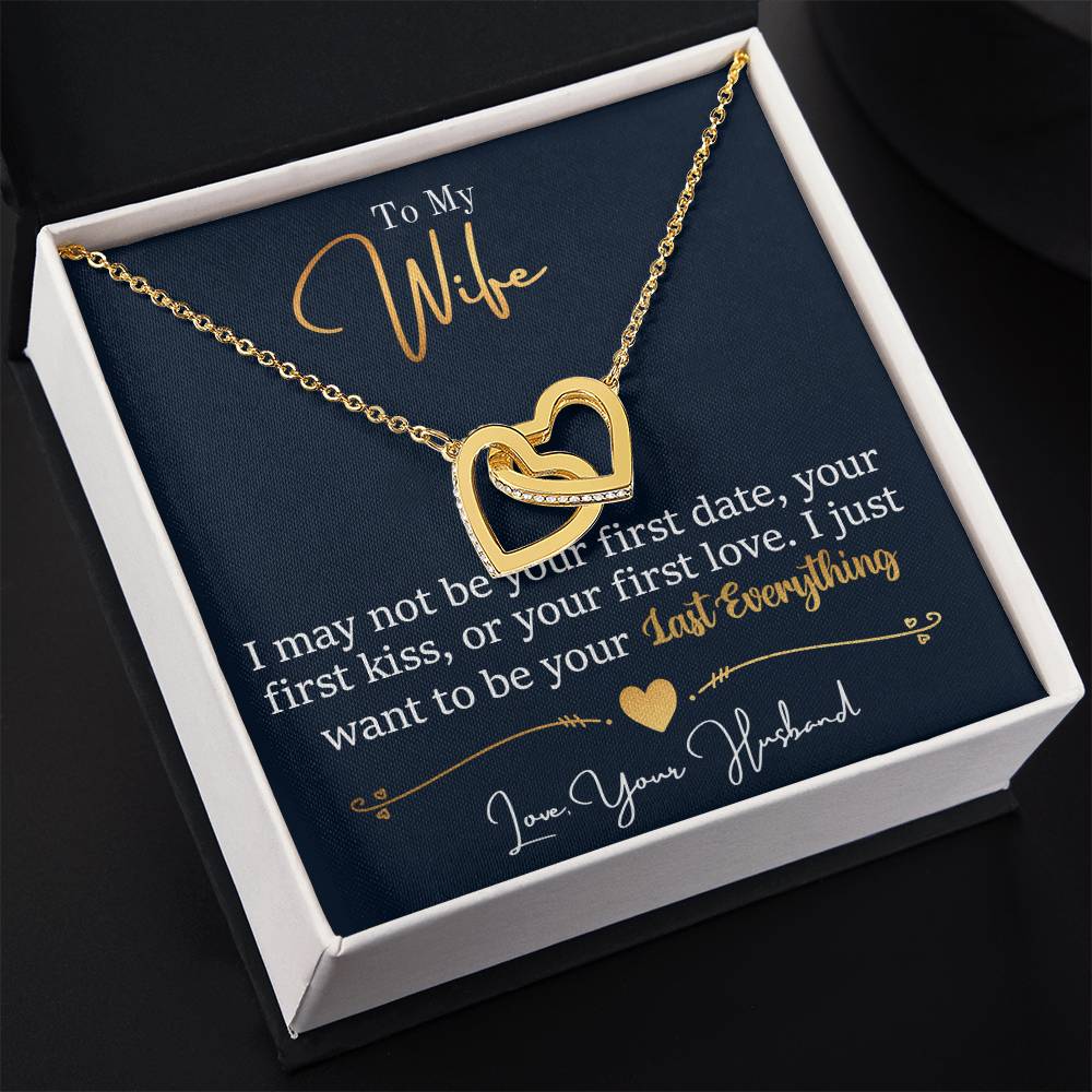 Heartfelt Wife Jewelry - Love Gift from Husband for Birthday, Anniversary & Valentine’s Day - Interlocking Hearts Necklace