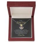 Future Wife Necklace - Romantic Jewelry Gift for Girlfriend for Valentine’s Day, Birthday & Proposal Celebrations - Crown Pendant Necklace