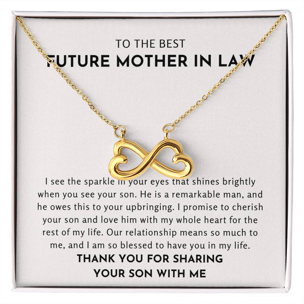 Future Mother In Law Gift - Thank You For Sharing Your Son With Me - Endless Love Necklace