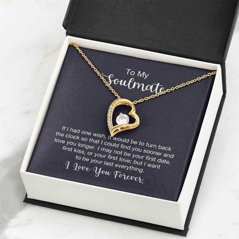 To My Soulmate Necklace - Soulmate Gift for Her for Valentine’s Day & Every Day Love - Forever Love Necklace