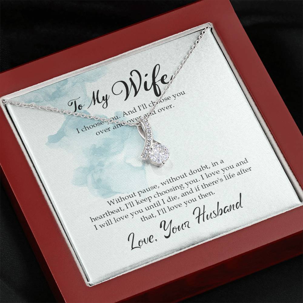 Best Gift for Wife from Husband - Emotional Love Jewelry for Birthday, Valentine’s Day, Anniversary & Christmas - Alluring Beauty Necklace