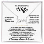 To My Wife Necklace - Emotional Valentine’s Day Gift from Husband - Scripted Love Necklace