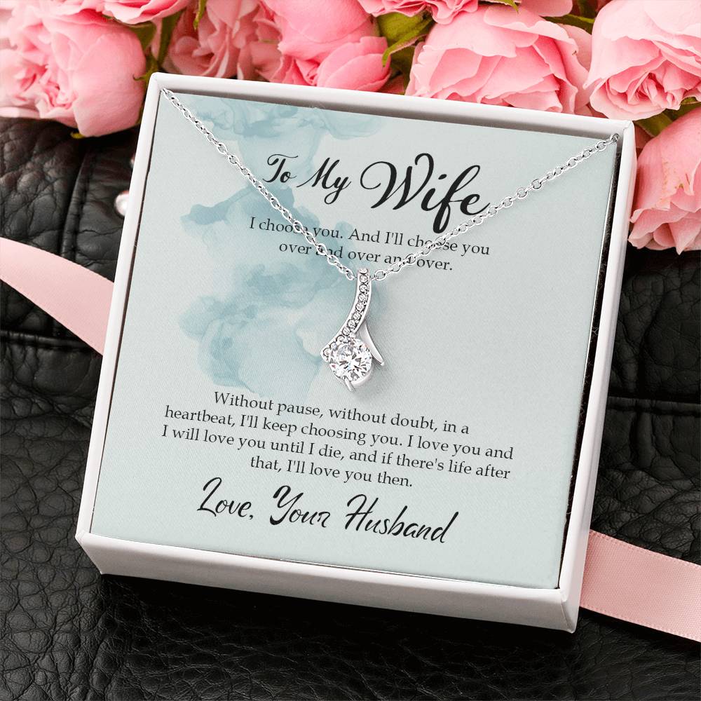 Best Gift for Wife from Husband - Emotional Love Jewelry for Birthday, Valentine’s Day, Anniversary & Christmas - Alluring Beauty Necklace