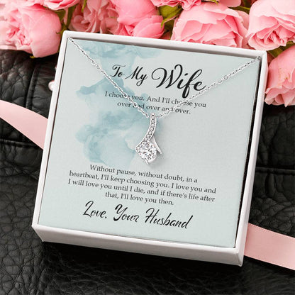 Best Gift for Wife from Husband - Emotional Love Jewelry for Birthday, Valentine’s Day, Anniversary & Christmas - Alluring Beauty Necklace