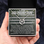To My Air Force Wife Necklace - Sweet Love Gift from Husband - Lucky In Love Necklace