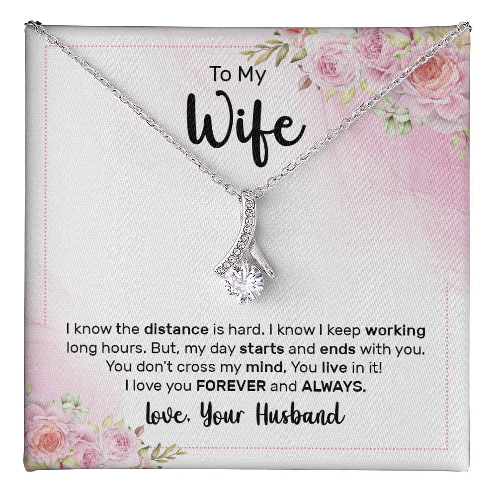 Emotional Wife Gift - Loving Jewelry from Husband for Birthday, Valentine’s Day & Anniversary - Alluring Beauty Necklace