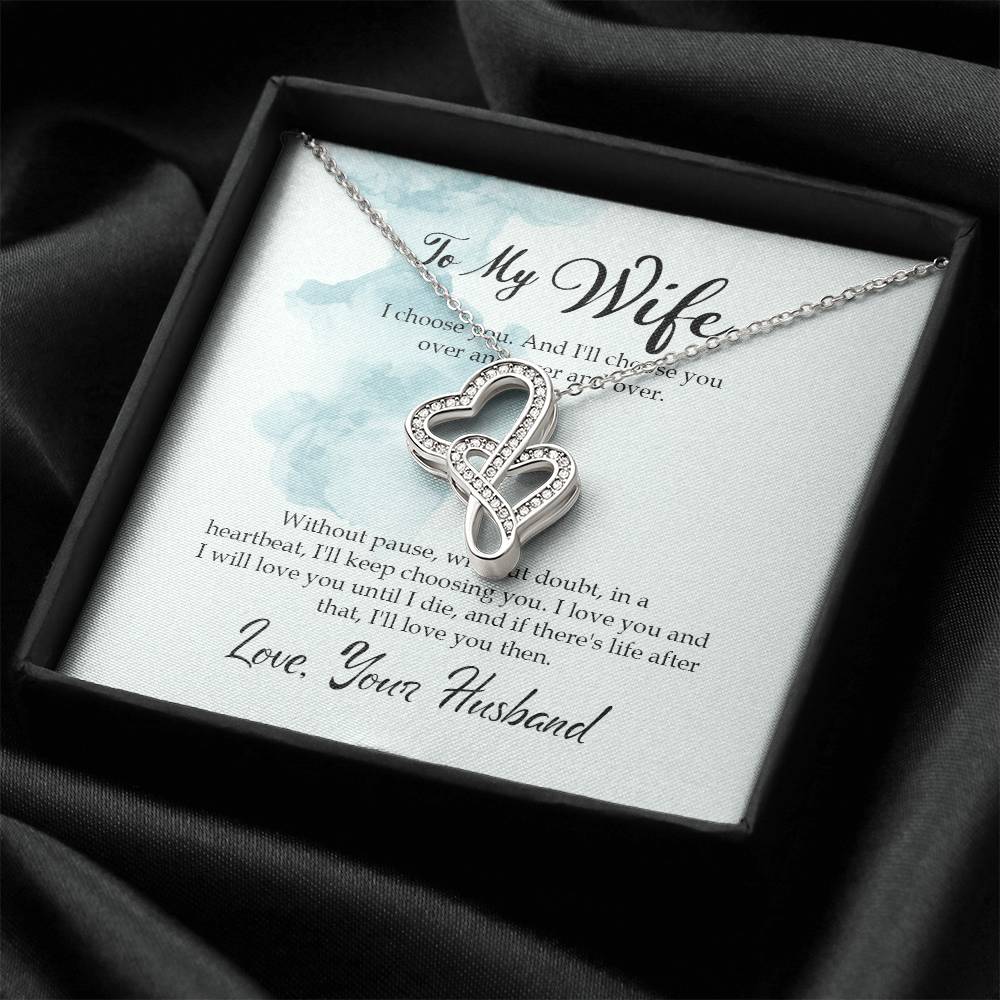 Best Gift for Wife from Husband - Emotional Love Jewelry for Birthday, Valentine’s Day, Anniversary & Christmas - Heart-to-heart Pendant Necklace