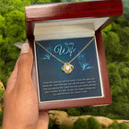 Gift for Wife from Husband - Sentimental Jewelry for Anniversary & Valentine’s Day - Love Knot Necklace