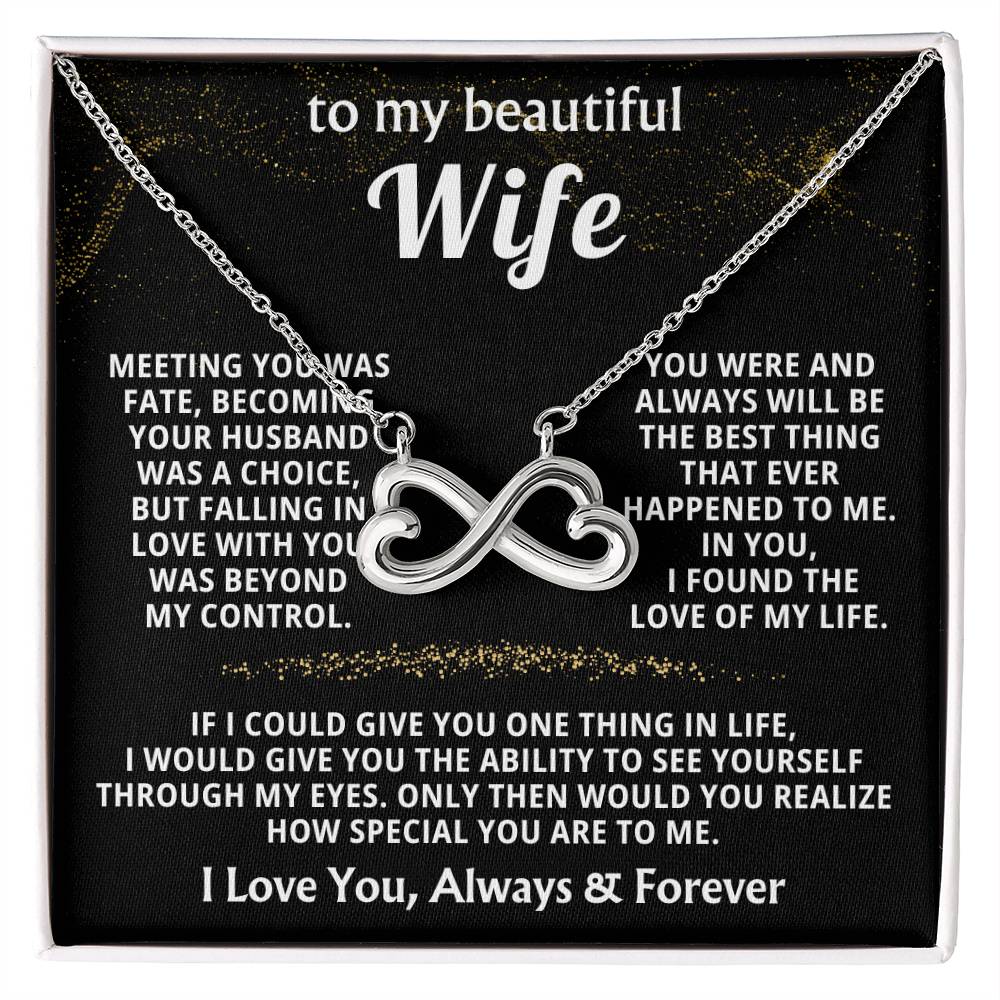 Best Gift for Wife from Husband - Emotional Love Jewelry for Birthday, Valentine’s Day, Anniversary & Christmas - Endless Love Necklace