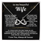 Best Gift for Wife from Husband - Emotional Love Jewelry for Birthday, Valentine’s Day, Anniversary & Christmas - Endless Love Necklace