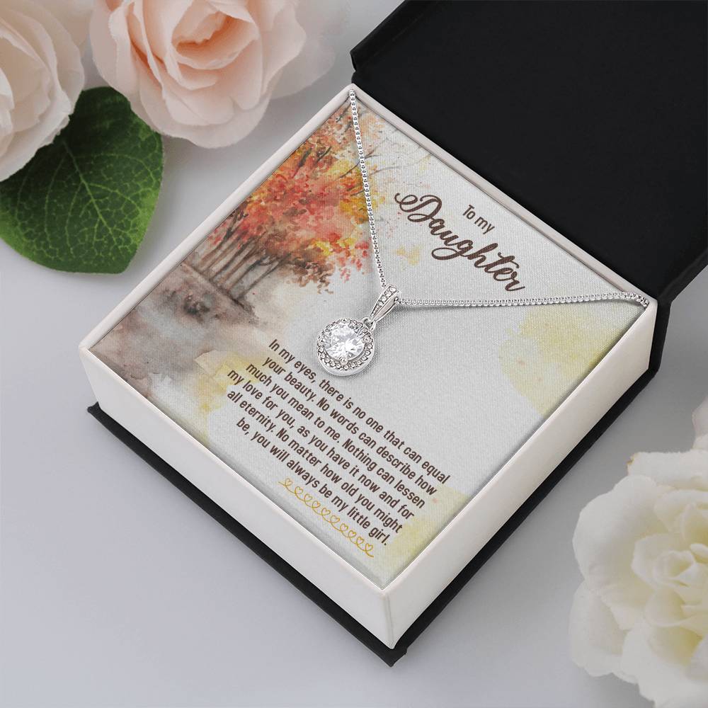 To My Daughter Necklace – Daughter Birthday & Graduation Jewelry Surprise – Eternal Hope Necklace