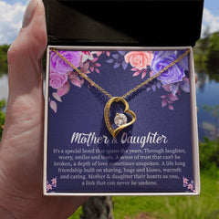 Mother Daughter Heart Necklace, Sentimental Jewelry Gift, Loving Keepsake for Mom or Daughter