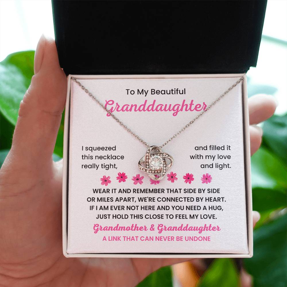 Grandmother & Granddaughter Necklace – Grandma Gift for Granddaughter Christmas Graduation – Love Knot Necklace