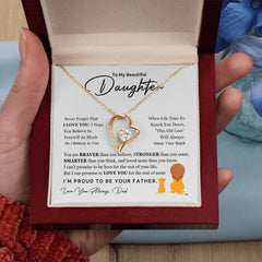 Heart Shaped Necklace for Daughter, Elegant Jewelry, Sentimental Gift, To My Daughter