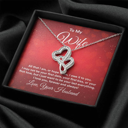 Valentine’s Day Gift for Wife - Emotional Jewelry from Husband for Anniversary Too - Heart-to-heart Pendant Necklace