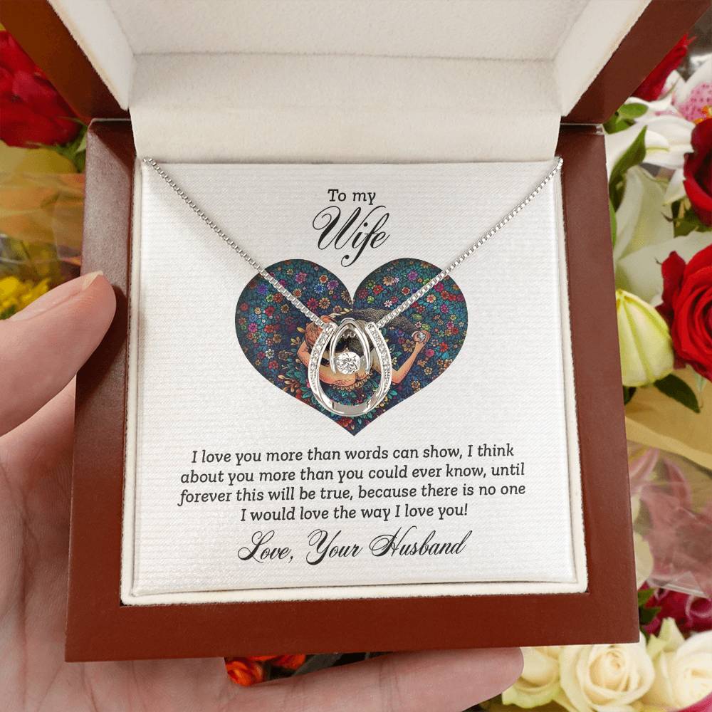 Holiday Gift for Wife - Romantic Jewelry from Husband for Christmas & Valentine’s Day - Lucky In Love Necklace