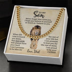 Cuban Link Chain Gift for Son, Modern Men’s Necklace for Birthday, Christmas & Graduation from Dad