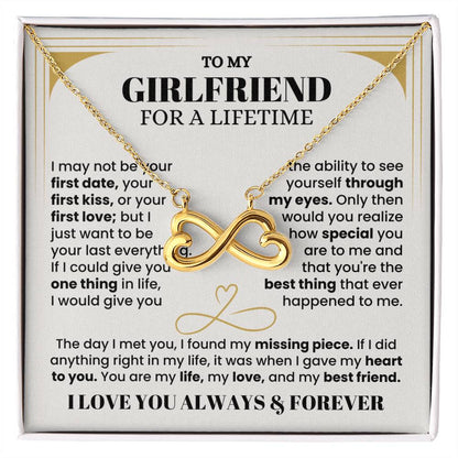 To My Girlfriend Necklace - Soulmate Jewelry Gift for Valentine’s Day, Birthday - Endless Love Necklace