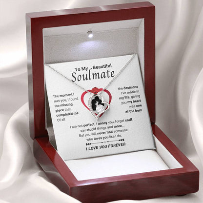 To My Soulmate Necklace - Long Distance Soulmate Gift for Valentine’s Day & Special Days - Forever Love Necklace
