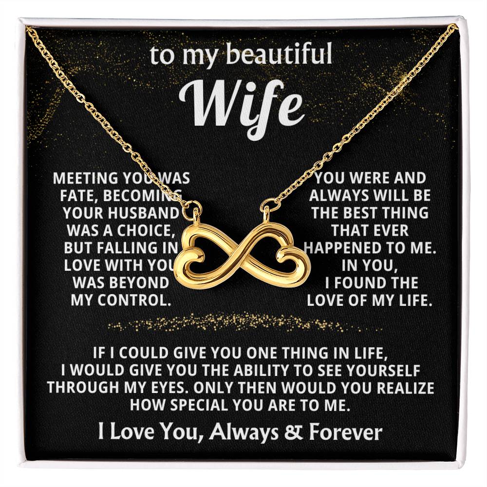 Best Gift for Wife from Husband - Emotional Love Jewelry for Birthday, Valentine’s Day, Anniversary & Christmas - Endless Love Necklace