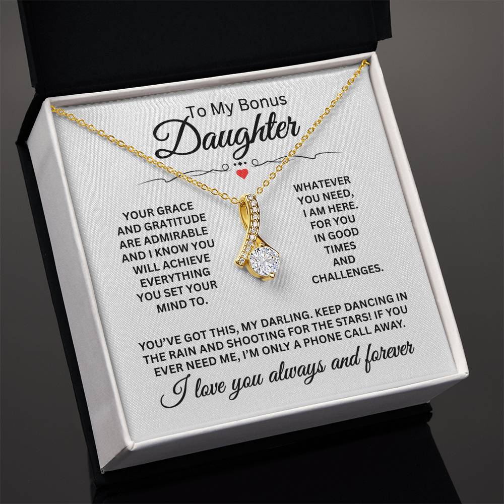To My Daughter Necklace – Daughter Birthday Graduation Celebration Gift – Alluring Beauty Necklace