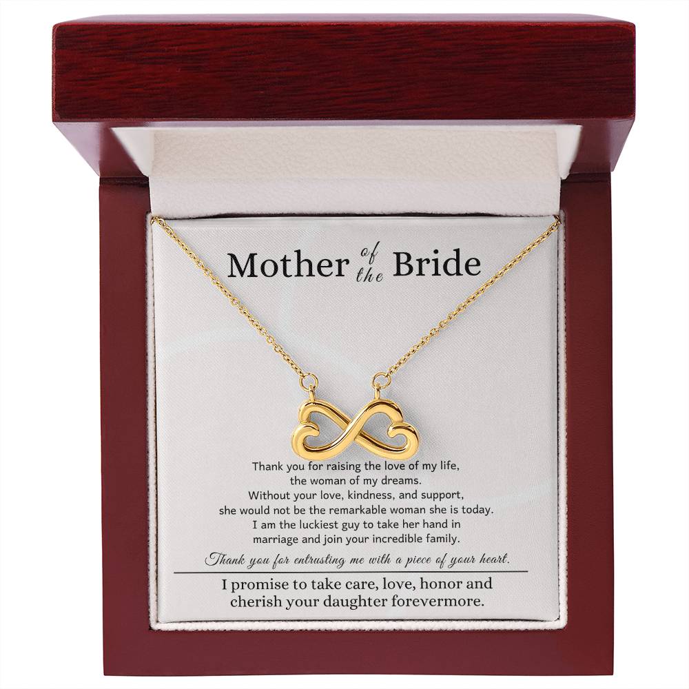 Mother of the Bride Gift from Son In Law - Thank you for raising the love of my life - Endless Love Necklace