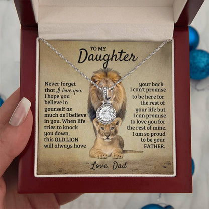 To My Daughter Necklace - I am so proud to be your father - Daughter Gift from Dad - Eternal Hope Necklace