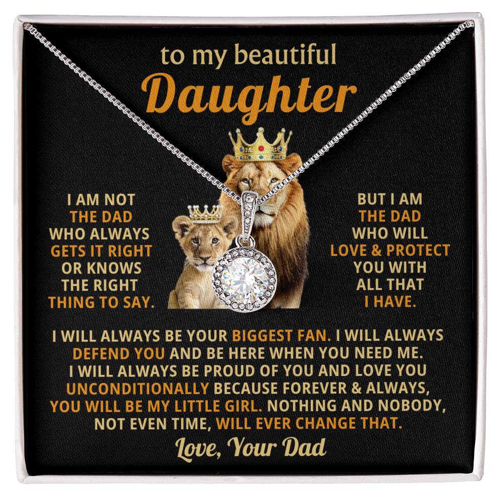 To My Daughter Necklace - Heartfelt Gift from Dad for Birthday, Graduation & Proud Dad Moments - Eternal Hope Necklace