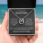 To My Beautiful Soulmate Necklace - Soulmate Necklace Gift for Surprises & Love Moments - Lucky In Love Necklace