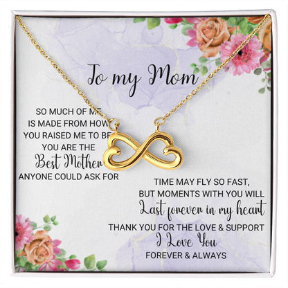 To My Mom - Thank You For The Love & Support - Endless Love Necklace - Gift for Mom