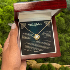 Precious Daughter Necklace, Love Knot Jewelry, Meaningful Gift For Her, To My Daughter